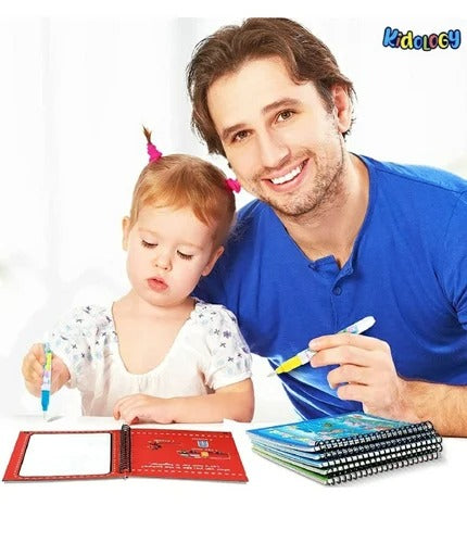 Magic Water Coloring Book for Kids – Reusable Drawing & Painting Fun (Random Colors & Designs)